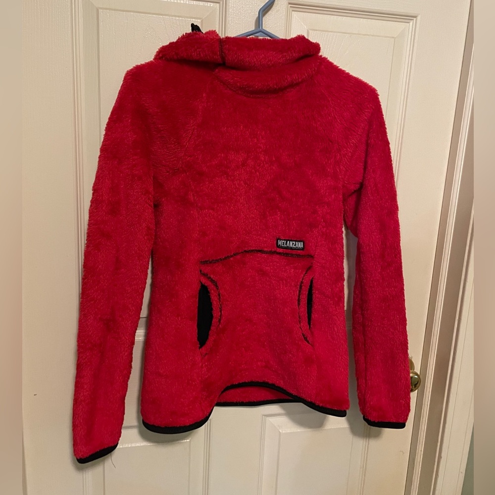 Melanzana Red High Loft Hoodie